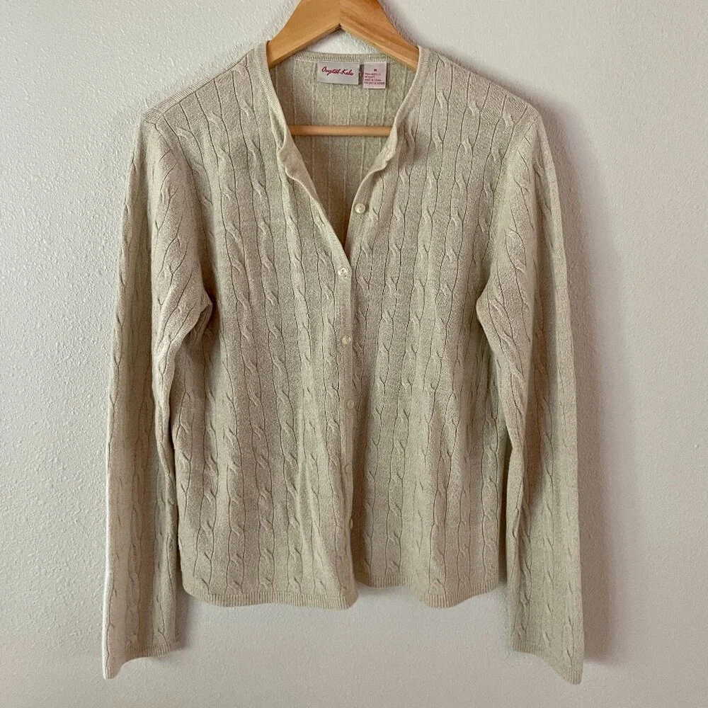 Crystal-Kobe crewneck, cardigan‎ sweater, size M